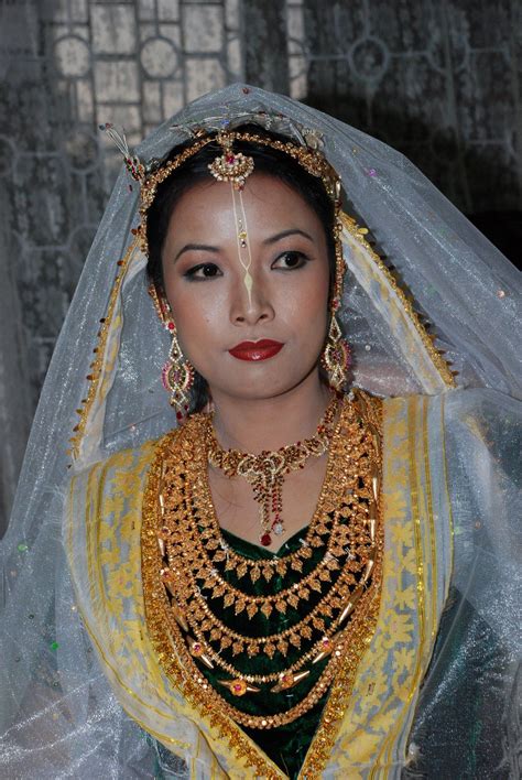 A Meetei Hindu Bride On Her Wedding Day In Manipur Manipur Women