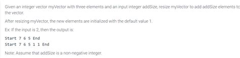 Solved Given An Integer Vector MyVector With Three Elements Chegg