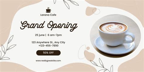 Free And Customizable Cafe Templates