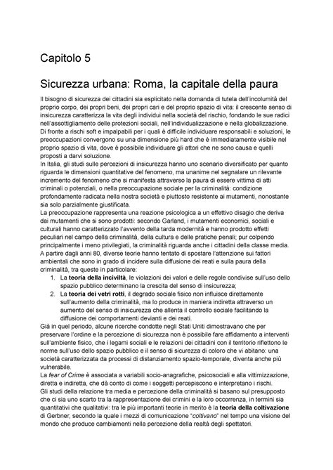 Roma La Capitale Della Paura Di Fronte A Rischi Soft E Impalpabili