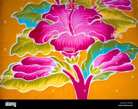 Romney Manor St Kitts Gabriel Batik Batik Flower Stock Photo Alamy