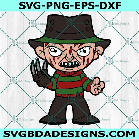 Freddy Krueger Svg Halloween Horror Svg Chibi Horror Movie Characters