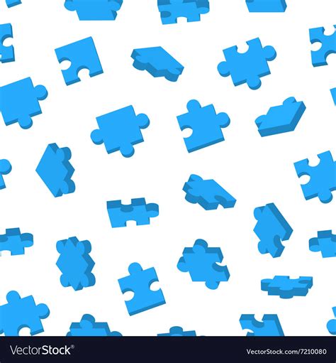 Blue Jigsaw Pieces In Different Positions On White