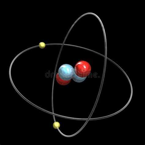 Atom Des Helium 3d Stock Abbildung Illustration Von Neutron 13768382