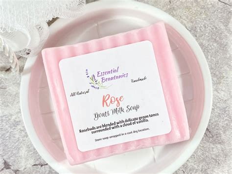 Rose Soap Goats Milk Soap Rose Scented Bar Soap Handmade Etsy