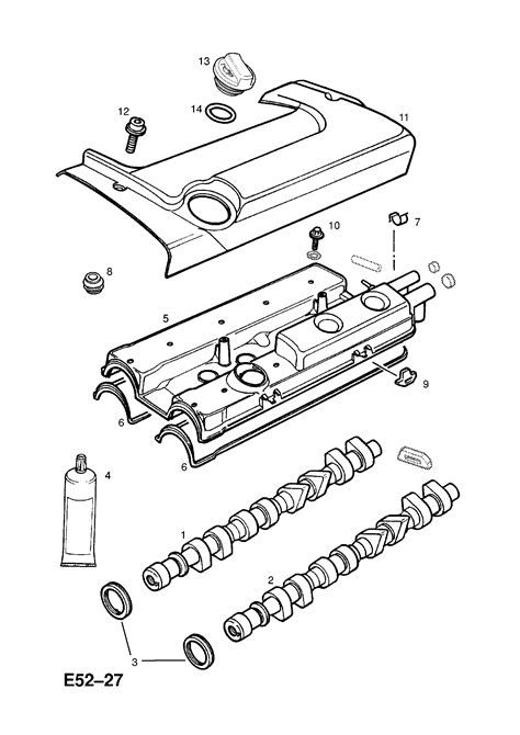 Opel Astra G Zafira A Cylinder Head Cover And Gasket Opel Epc