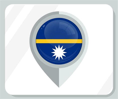 Nauru Glossy Pin Location Flag Icon Vector Art At Vecteezy