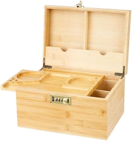 Amazon Faculx Bamboo Box With Tray Bamboo Storage Box With