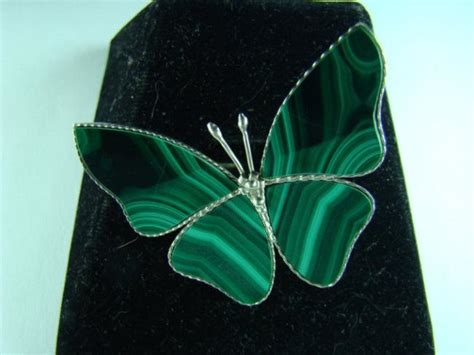 Butterfly, malachite - Muza Art