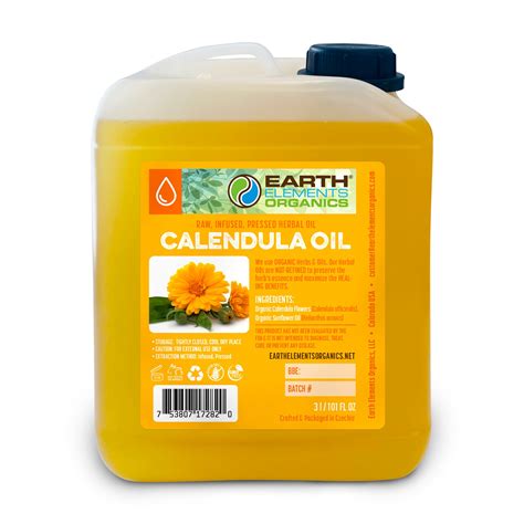 Buy 100 Organic Calendula Oil Bulk Online 1 Gallon 1 25 Gallon Earth Elements Organics