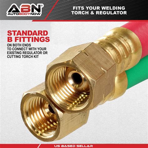 Abn Oxy Acetylene Hose Ft In B Fitting Twin Welding Cutting