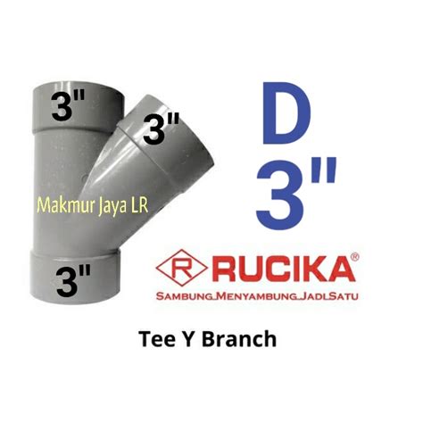 Jual Tee Y Branch Inch Pvc Rucika T Y Branch Tee Way Derajat