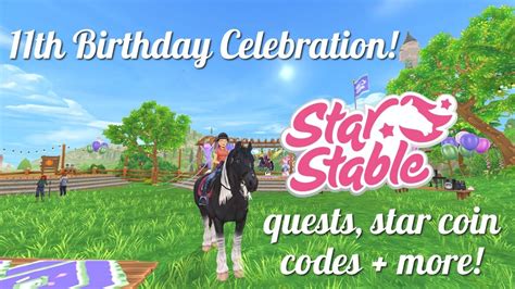 Star Stable S 11th Birthday New Quests Star Coin Codes More