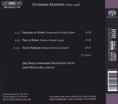 Respighi Roman Trilogy John Neschling Tyqmusic