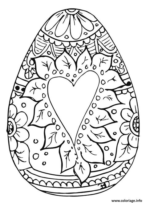 Coloriage Paques Mandala Antistress Adulte Coeur Dessin Paques Adulte