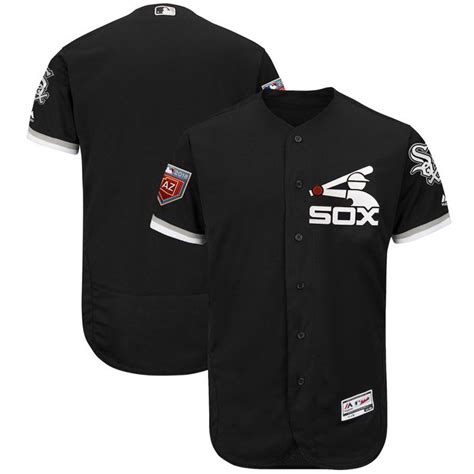 Chicago White Sox Majestic 2018 Spring Training Flex Base Team Jersey Black Chicago White