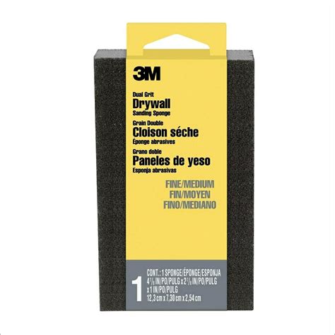 Amazon.com: 3M Drywall Sanding Sponge, 2-Pack, Fine/Medium Grits, Dual