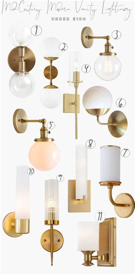 Mid Century Modern Bathroom Light Fixtures Semis Online