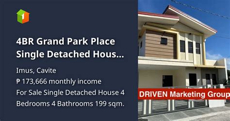 4br Grand Park Place Single Detached House For Sale In Imus Cavite