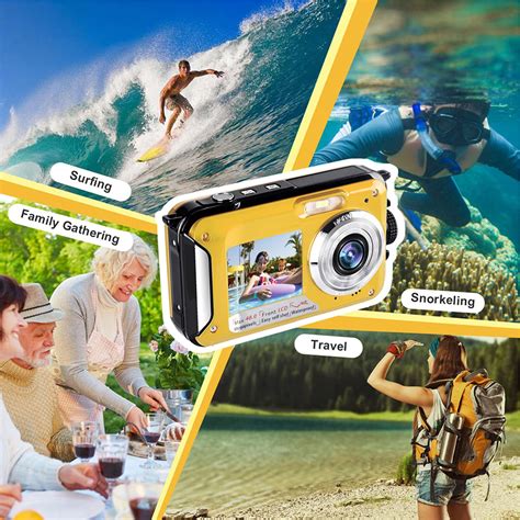 Yisence Waterproof Digital Camera Underwater Camera Full Hd K Mp