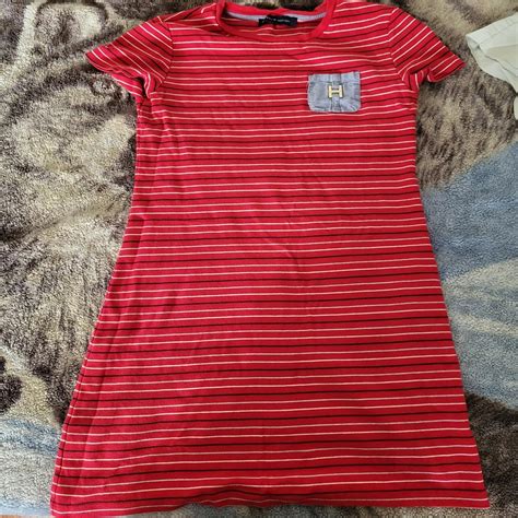 Tommy Hilfiger Women S Red Dress Depop