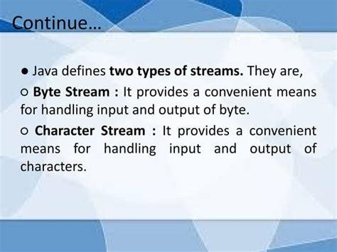 Input Output In Java Ppt