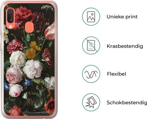 Samsung Galaxy A20e Hoesje Stilleven Met Bloemen In Een Glazen Vaas