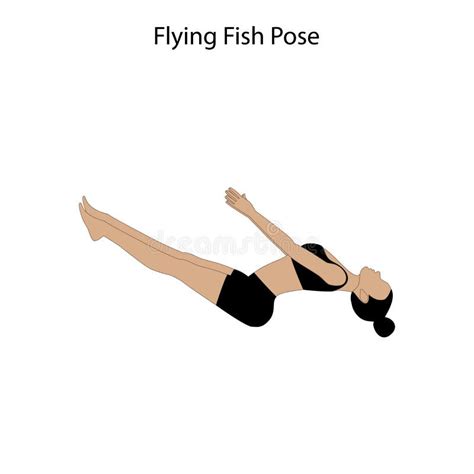 Fish Pose Variations With Blocks Stock Vector - Illustration of female ...