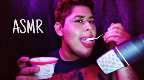 MUKBANG ASMR Comiendo Yogurt Griego Con Fresas Eating Sounds YouTube