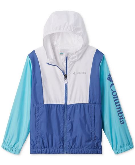 Columbia Big Girls Lily Basin Colorblocked Water Resistant Full Zip