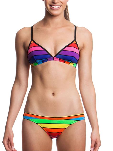 Funkita Rainbow Racer Womens Sports Bikini