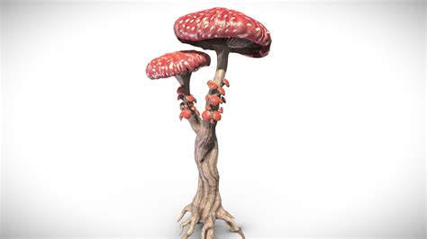 Alien Fantasy Plant Giant Mushroom Tree Buy Royalty Free 3D Model