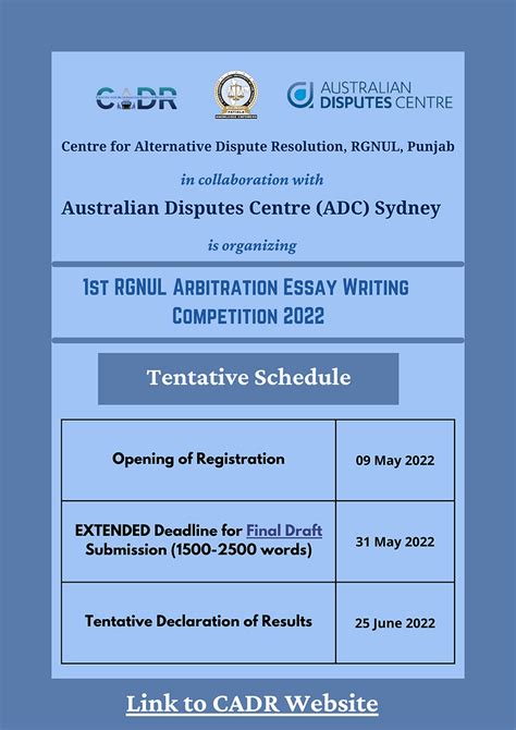 1st Rgnul Arbitration Essay Competition 2022