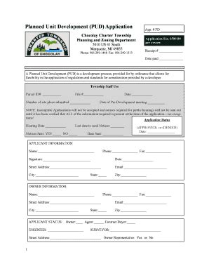 Fillable Online Planned Unit Development Pud Application Official