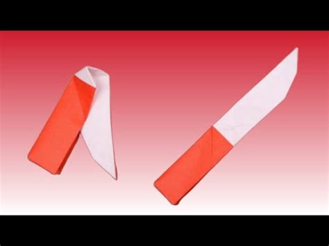 How To Make An Paper Knife Easy Origami Knife Youtube