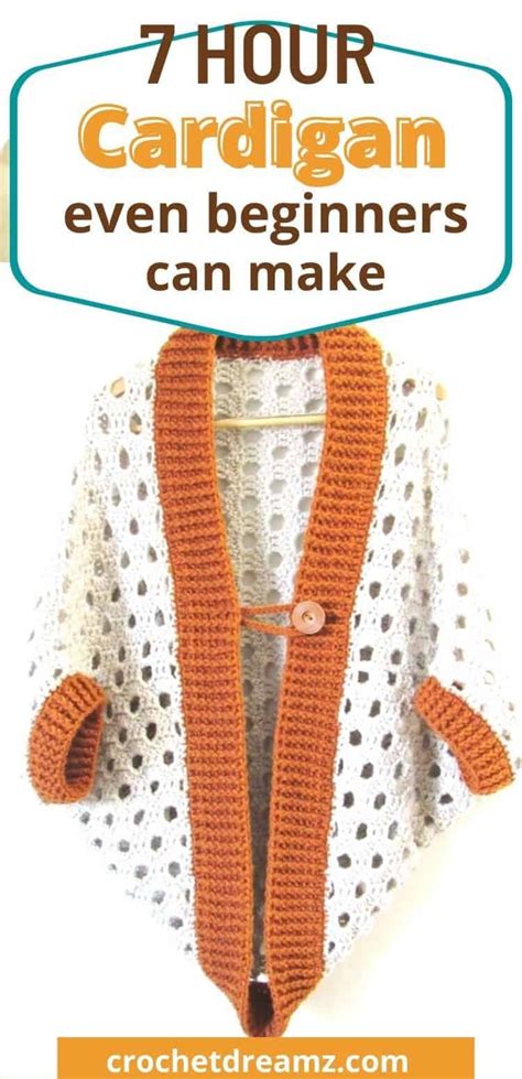 7 Hour Beginner Crochet Cardigan Pattern Free Crochet Dreamz Crochet Shrug Pattern Free