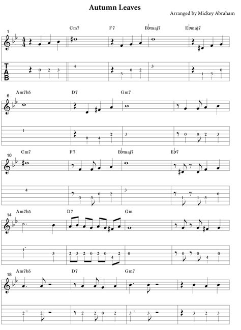 Autumn Leaves Chords Pdf comlyn