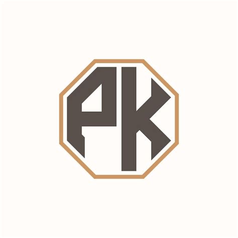 Logotipo De La Letra Pk Moderna Para La Identidad De Marca De Negocios