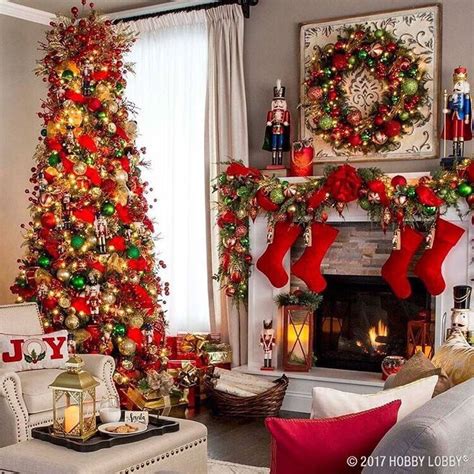 Red And Gold Christmas Mantel Ideas Christmas White Christmas Decor