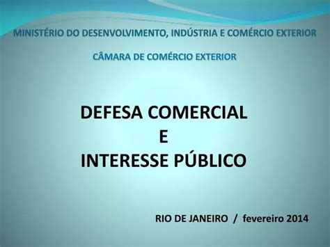 Ppt Minist Rio Do Desenvolvimento Ind Stria E Rcio Exterior