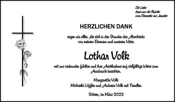 Traueranzeigen Von Lothar Volk Schwaebische De Trauerportal