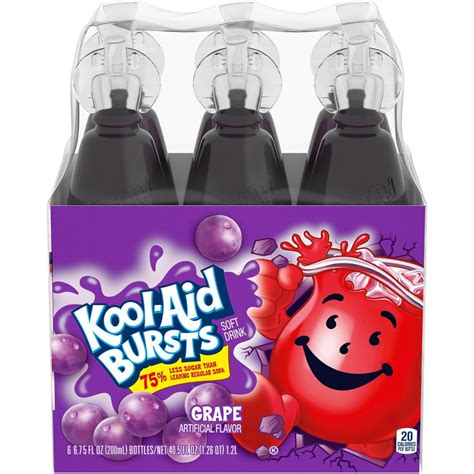 Kool Aid Bursts Grape Artificially Flavored Soft Drink 6 Ct Pack 675