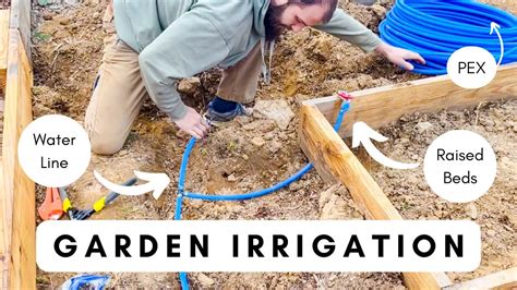 Garden Irrigation Pex Water Line For Raised Beds Hydrant Youtube