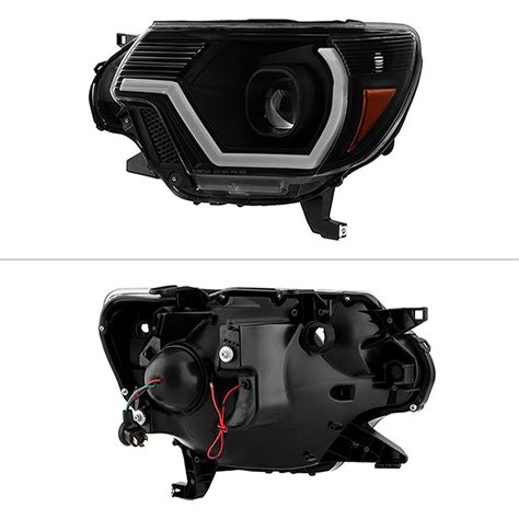 Spyder Pro Jh Tta Lb Bk Black Led Light Tube Projector Headlights