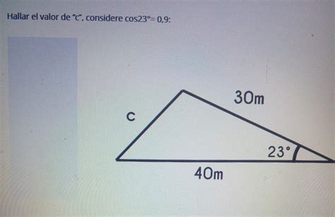 Hallar El Valor De C Conaidere Cos Brainly Lat