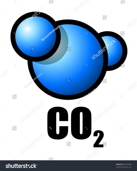 Illustration Of A Carbon Dioxide Molecule 46391893 Shutterstock