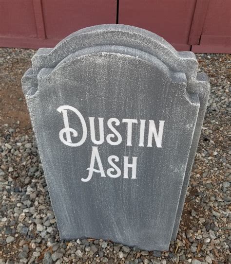 Halloween Fun Custom Tombstone Gravestone Dustin Ash Led Illuminated