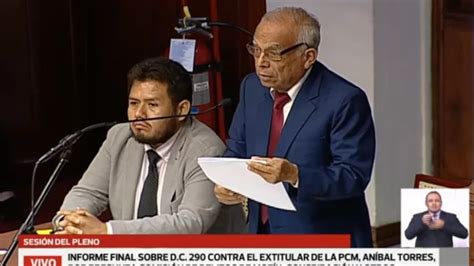 Aníbal Torres Congreso Rechazó Informe Final Que Proponía Canal N