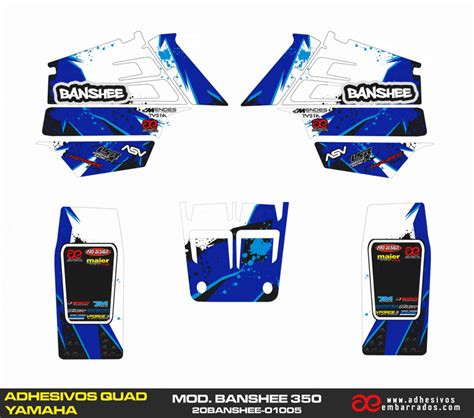 Adhesivos Yamaha Banshee Azul Adhesivosembarrados