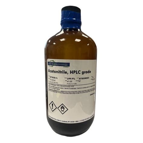 Acetonitrile, HPLC Grade, 99.9+% Pure - 1L